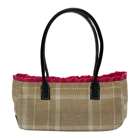 Victoria's Secret Straw‎ Tote Pink Lining Beach Purse Summer Y2K Vibe - Picture 1 of 5